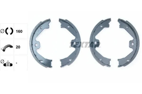 Textar Parking Brake Shoes Set Of 4 Fits Rear Axle 91060300 - image 3