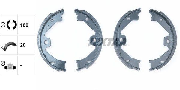 Textar Parking Brake Shoes Set Of 4 Fits Rear Axle 91060300 - image 4