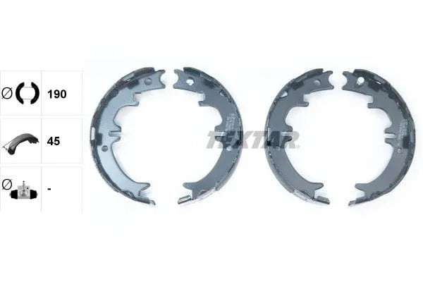 Textar Parking Brake Shoes Set Of 4 Fits Rear Axle 91060500 - image 3