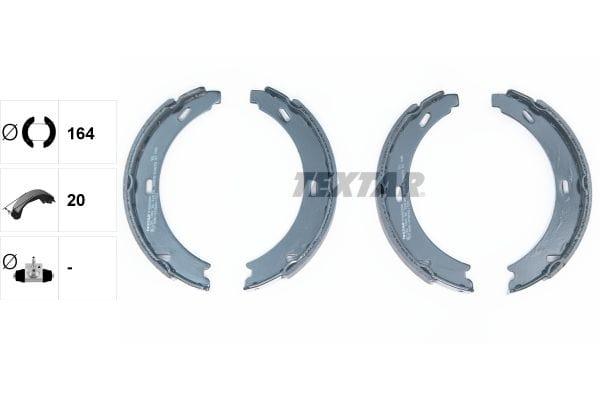 Textar Parking Brake Shoes Set Of 4 Fits Rear Axle 91060800 - image 3