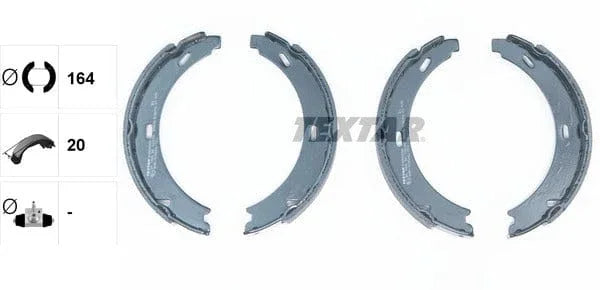 Textar Parking Brake Shoes Set Of 4 Fits Rear Axle 91060800 - image 4