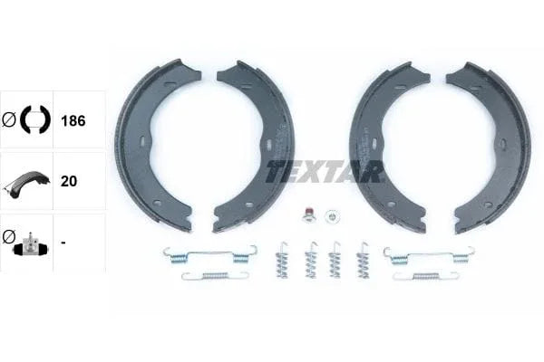 Textar Parking Brake Shoes Set Of 4 Fits Rear Axle 91061900 - image 3