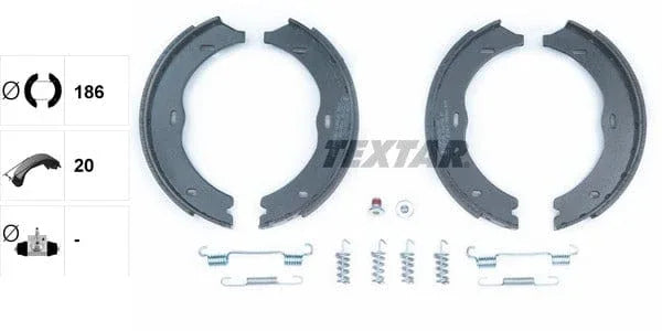 Textar Parking Brake Shoes Set Of 4 Fits Rear Axle 91061900 - image 4