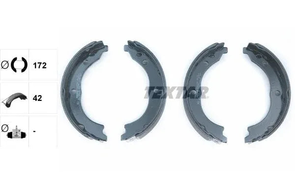 Textar Parking Brake Shoes Set Of 4 Fits Rear Axle 91062100 - image 3