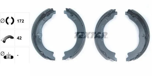 Textar Parking Brake Shoes Set Of 4 Fits Rear Axle 91062100 - image 4