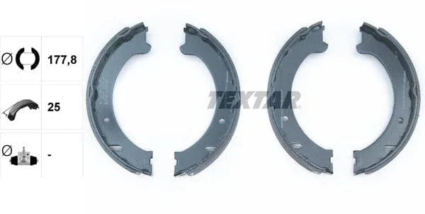 Textar Parking Brake Shoes Set Of 4 Fits Rear Axle 91062200 - image 4