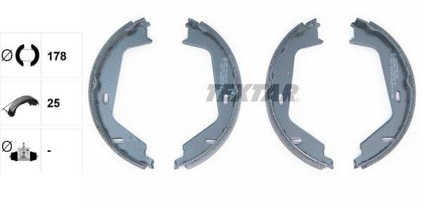 Textar Parking Brake Shoes Set Of 4 Fits Rear Axle 91062300 - image 4