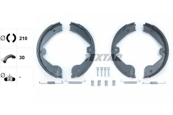 Textar Parking Brake Shoes Set Of 4 Fits Rear Axle 91062400 - image 3