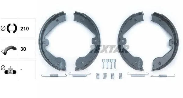 Textar Parking Brake Shoes Set Of 4 Fits Rear Axle 91062400 - image 4