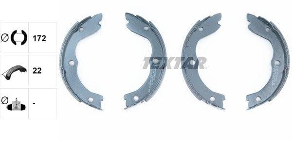 Textar Parking Brake Shoes Set Of 4 Fits Rear Axle 91062700 - image 4