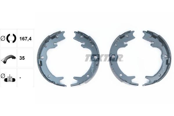 Textar Parking Brake Shoes Set Of 4 Fits Rear Axle 91062800 - image 3