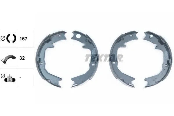Textar Parking Brake Shoes Set Of 4 Fits Rear Axle 91063000 - image 3