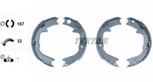 Textar Parking Brake Shoes Set Of 4 Fits Rear Axle 91063000 - image 4