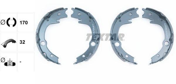 Textar Parking Brake Shoes Set Of 4 Fits Rear Axle 91063200 - image 4