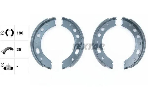 Textar Parking Brake Shoes Set Of 4 Fits Rear Axle 91063500 - image 3