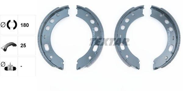 Textar Parking Brake Shoes Set Of 4 Fits Rear Axle 91063500 - image 4