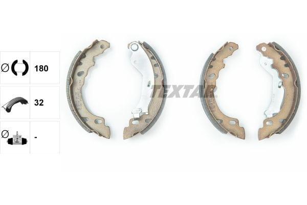 Textar Brake Shoes Full Set Of 4 Rear With Handbrake Lever 91064600 - image 3