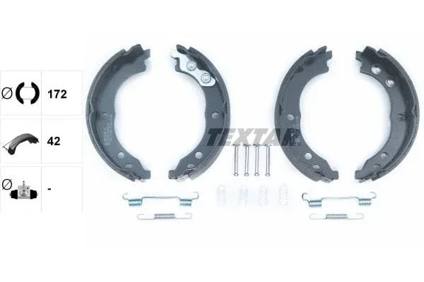 Textar Parking Brake Shoes Set Of 4 Fits Rear Axle 91064800 - image 3
