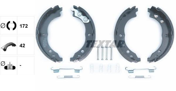 Textar Parking Brake Shoes Set Of 4 Fits Rear Axle 91064800 - image 4