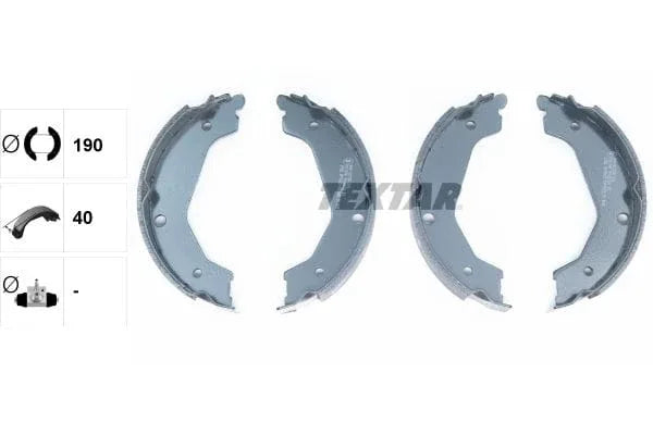 Textar Parking Brake Shoes Set Of 4 Fits Rear Axle 91065700 - image 3
