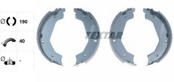 Textar Parking Brake Shoes Set Of 4 Fits Rear Axle 91065700 - image 4