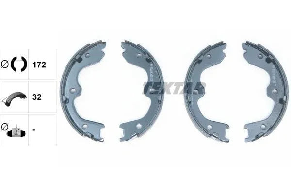 Textar Parking Brake Shoes Set Of 4 Fits Rear Axle 91065900 - image 3