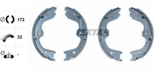 Textar Parking Brake Shoes Set Of 4 Fits Rear Axle 91065900 - image 4