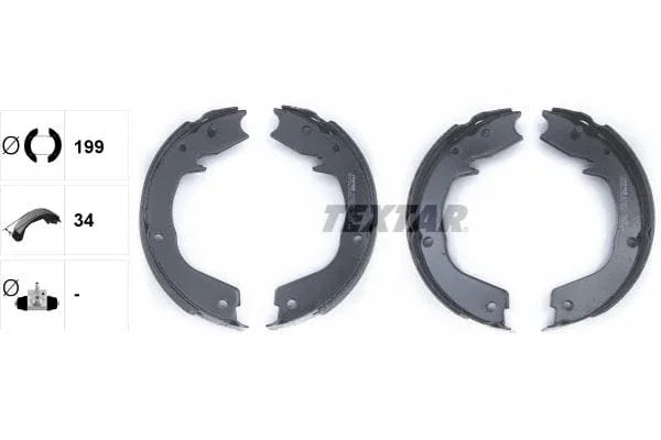 Textar Parking Brake Shoes Set Of 4 Fits Rear Axle 91066000 - image 3