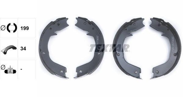 Textar Parking Brake Shoes Set Of 4 Fits Rear Axle 91066000 - image 4