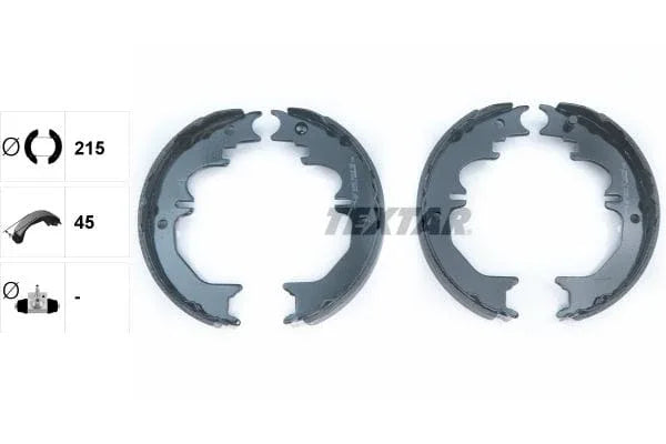 Textar Parking Brake Shoes Set Of 4 Fits Rear Axle 91066100 - image 3