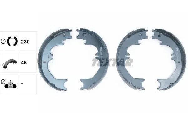 Textar Parking Brake Shoes Set Of 4 Fits Rear Axle 91066200 - image 3