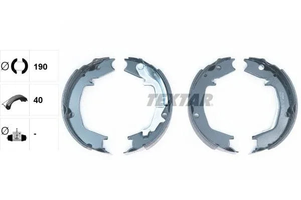 Textar Parking Brake Shoes Set Of 4 Fits Rear Axle 91066400 - image 3