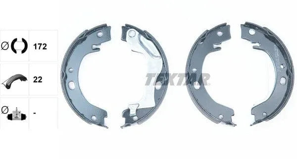 Textar Parking Brake Shoes Set Of 4 Fits Rear Axle 91066500 - image 4