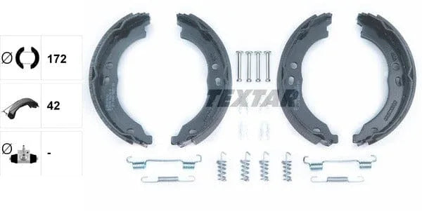 Textar Parking Brake Shoes Set Of 4 Fits Rear Axle 91066700 - image 4