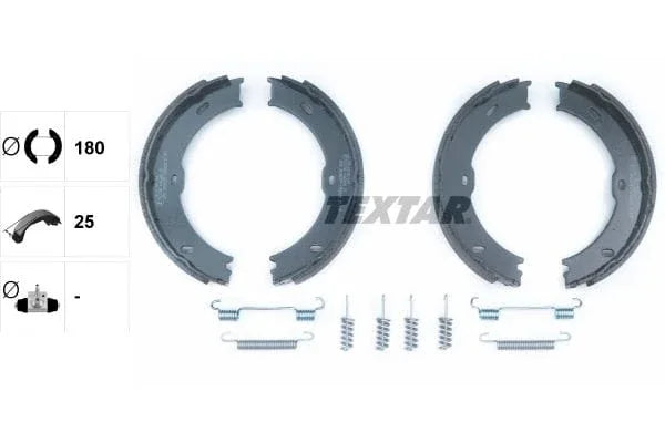 Textar Parking Brake Shoes Set Of 4 Fits Rear Axle 91066800 - image 3