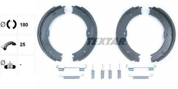 Textar Parking Brake Shoes Set Of 4 Fits Rear Axle 91066800 - image 4
