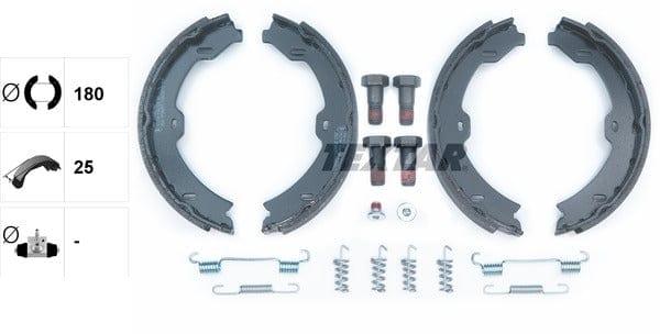 Textar Parking Brake Shoes Set Of 4 Fits Rear Axle 91067000 - image 4