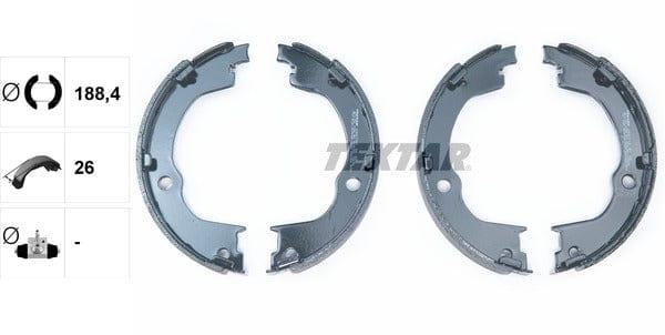 Textar Parking Brake Shoes Set Of 4 Fits Rear Axle 91067100 - image 4