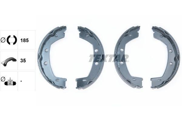 Textar Parking Brake Shoes Set Of 4 Fits Rear Axle 91067800 - image 3