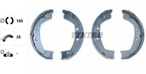 Textar Parking Brake Shoes Set Of 4 Fits Rear Axle 91067800 - image 4