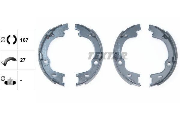 Textar Parking Brake Shoes Set Of 4 Fits Rear Axle 91068100 - image 3