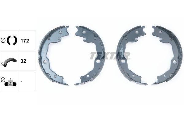 Textar Parking Brake Shoes Set Of 4 Fits Rear Axle 91068200 - image 3