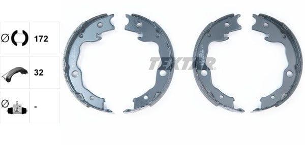 Textar Parking Brake Shoes Set Of 4 Fits Rear Axle 91068200 - image 4