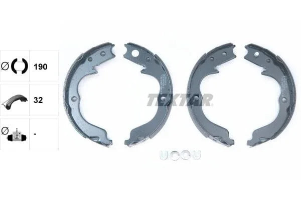 Textar Parking Brake Shoes Set Of 4 Fits Rear Axle 91068300 - image 3