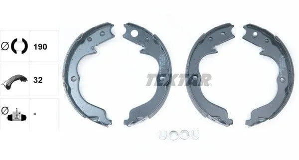Textar Parking Brake Shoes Set Of 4 Fits Rear Axle 91068300 - image 4