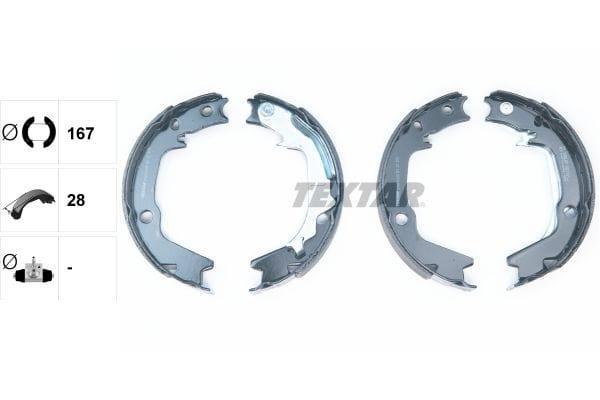 Textar Parking Brake Shoes Set Of 4 Fits Rear Axle 91068500 - image 3