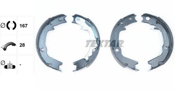 Textar Parking Brake Shoes Set Of 4 Fits Rear Axle 91068500 - image 4