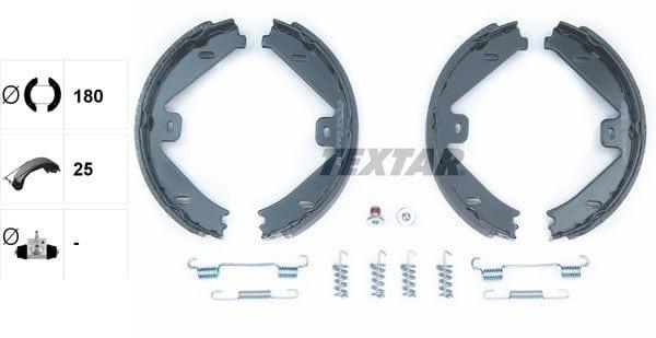 Textar Parking Brake Shoes Set Of 4 Fits Rear Axle 91069100 - image 4