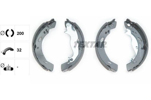 Textar Brake Shoes Full Set Of 4 Rear With Handbrake Lever 91069200 - image 3