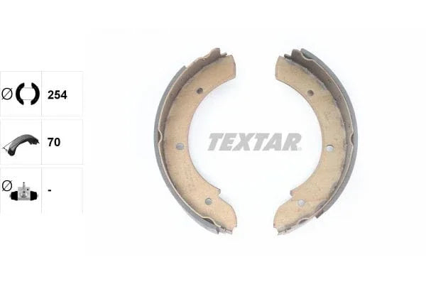 Textar Parking Brake Shoes Set Of 4 Fits Rear Axle 91069500 - image 3